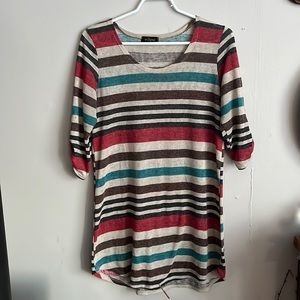 3/$40 Eclipse Extra Long Loose Tunic 3/4 Sleeve